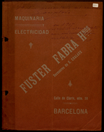 [Projecte de col·locació d'un ascensor] : Fuster y Fabra Hermanos : maquinaria y electricidad