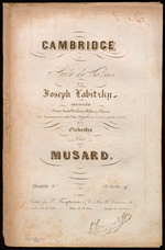 Cambridge. Suite de Valses