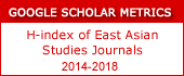 H-index of East Asian Studies Journals