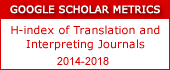 H-Index of Translation and Interpreting Journals