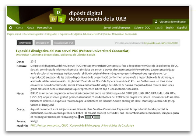 Exposici&oacute; divulgativa del nou servei PUC