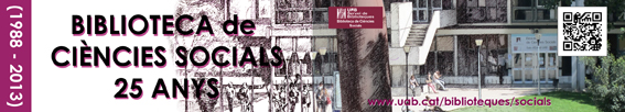 La Biblioteca de Ci&egrave;ncies Socials celebra el seu 25&egrave; aniversari (1988 - 2013) 