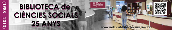 La Biblioteca de Ci&egrave;ncies Socials celebra el seu 25&egrave; aniversari (1988 - 2013) 