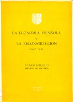 coberta de La economa espaola y la reconstruccin